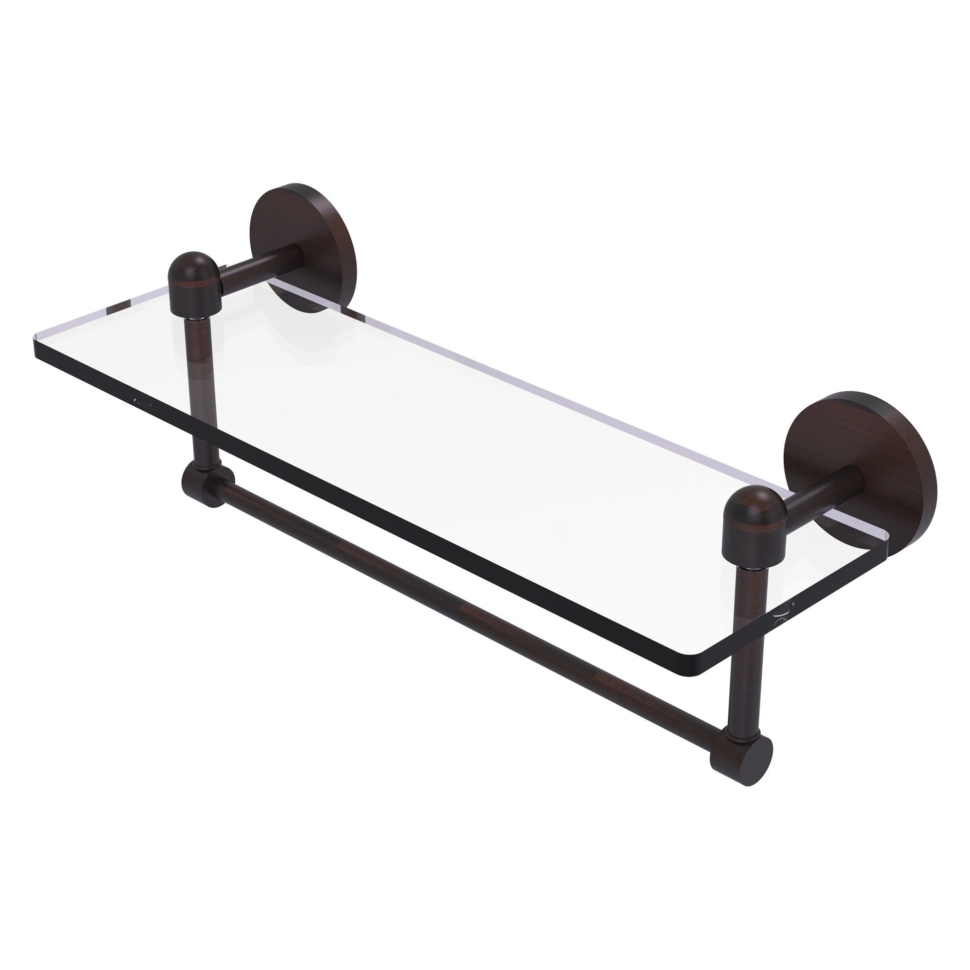 Allied Brass TA-1TB/16-VB Tango 16" Venetian Bronze Glass Shelf