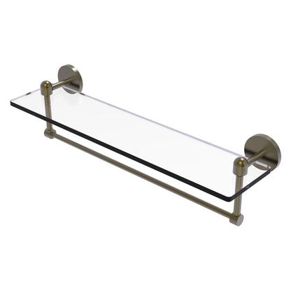 Allied Brass TA-1TB/22-ABR Tango 22" Antique Brass Glass Shelf