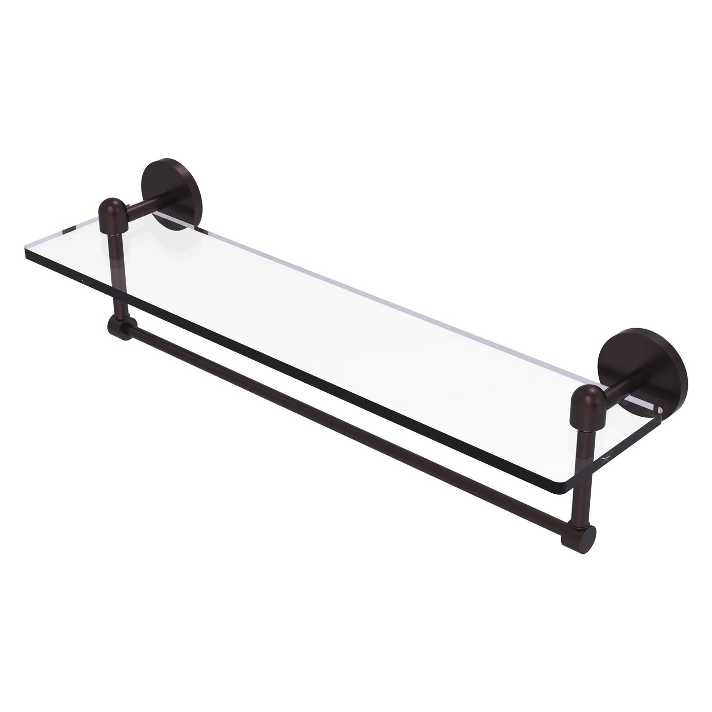 Allied Brass TA-1TB/22-ABZ Tango 22" Antique Bronze Glass Shelf