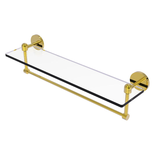Allied Brass TA-1TB/22-PB Tango 22" Polished Brass Glass Shelf