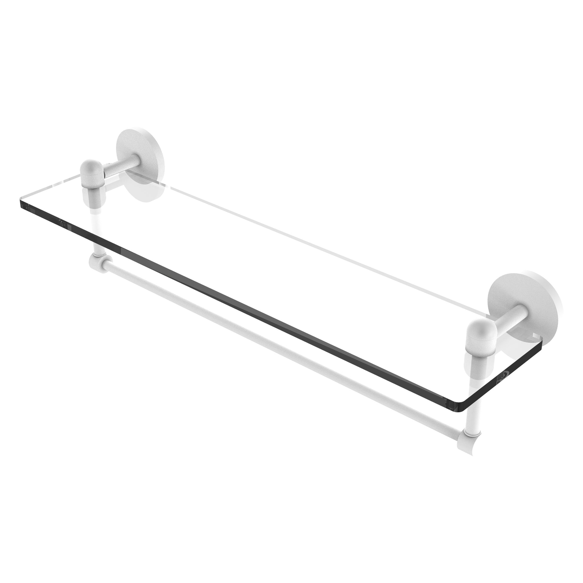 Allied Brass TA-1TB/22-WHM Tango 22" Matte White Glass Shelf