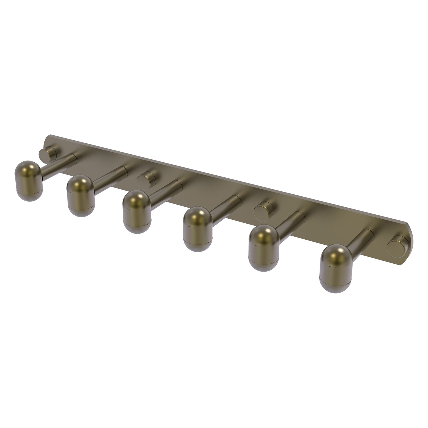 Allied Brass TA-20-6-ABR Tango 6-Position Antique Brass Tie and Belt Rack