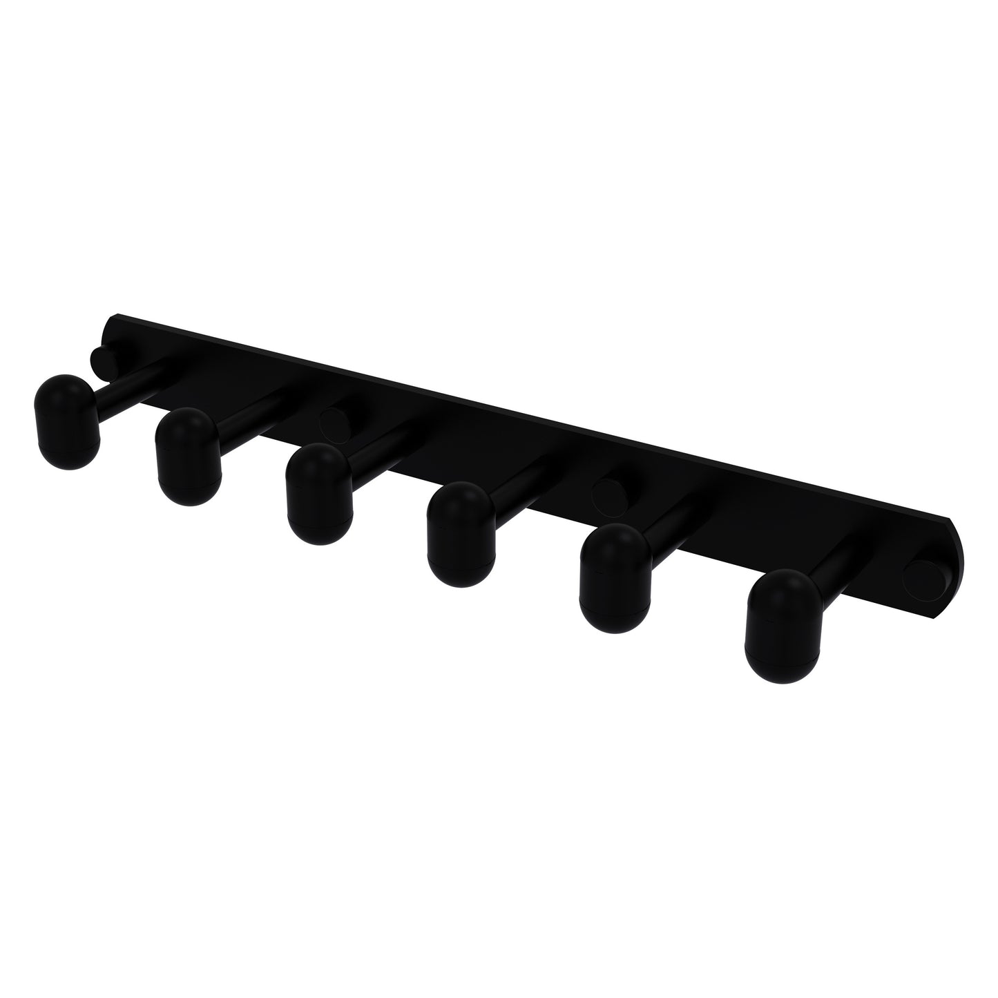 Allied Brass TA-20-6-BKM Tango 6-Position Matte Black Tie and Belt Rack