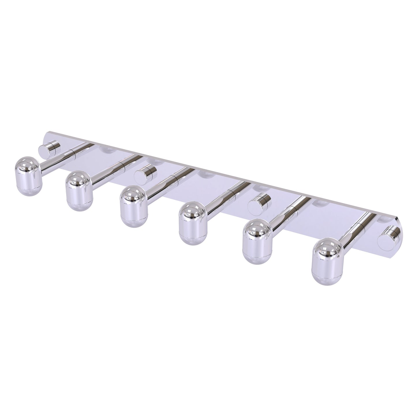 Allied Brass TA-20-6-PC Tango 6-Position Polished Chrome Tie and Belt Rack