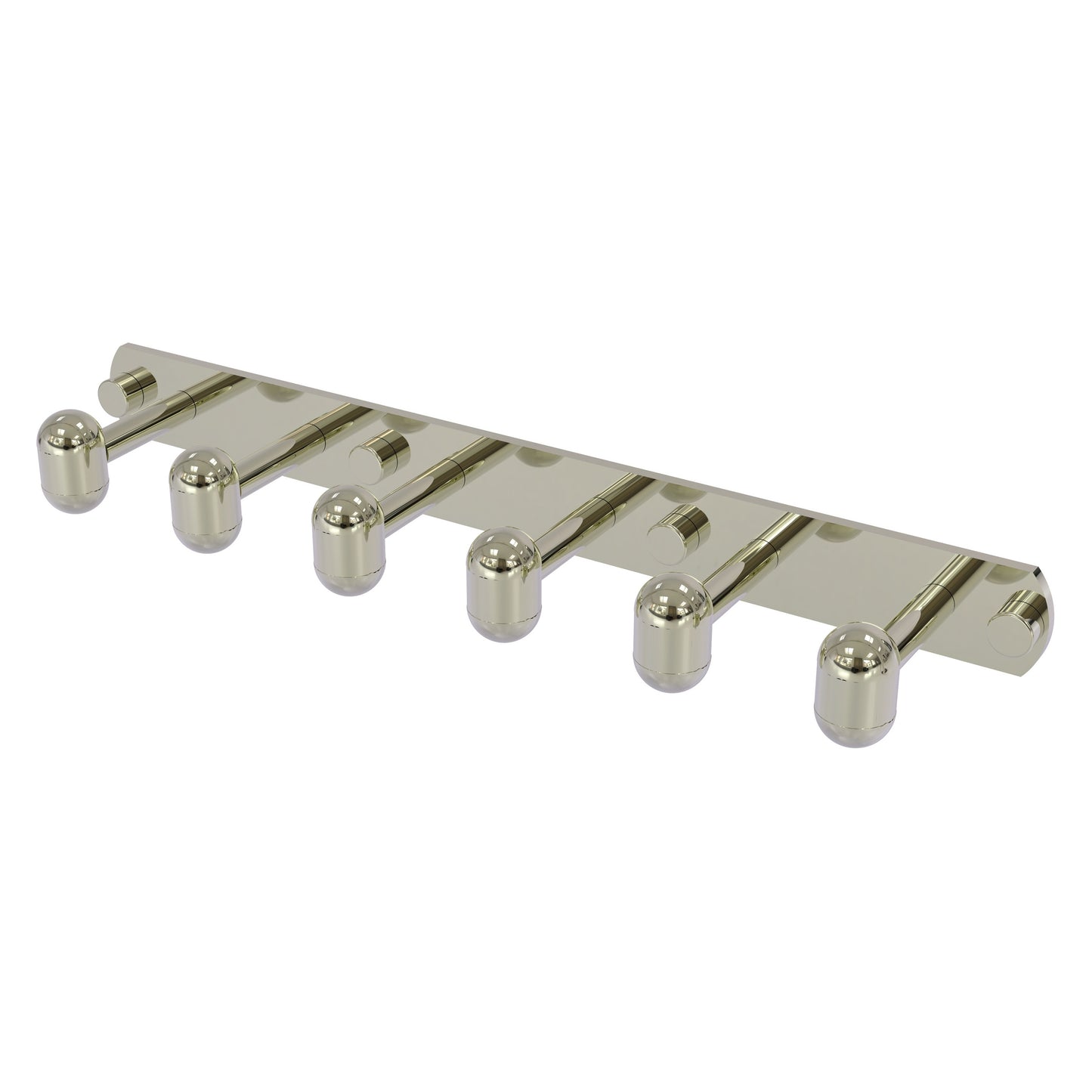 Allied Brass TA-20-6-PNI Tango 6-Position Polished Nickel Tie and Belt Rack