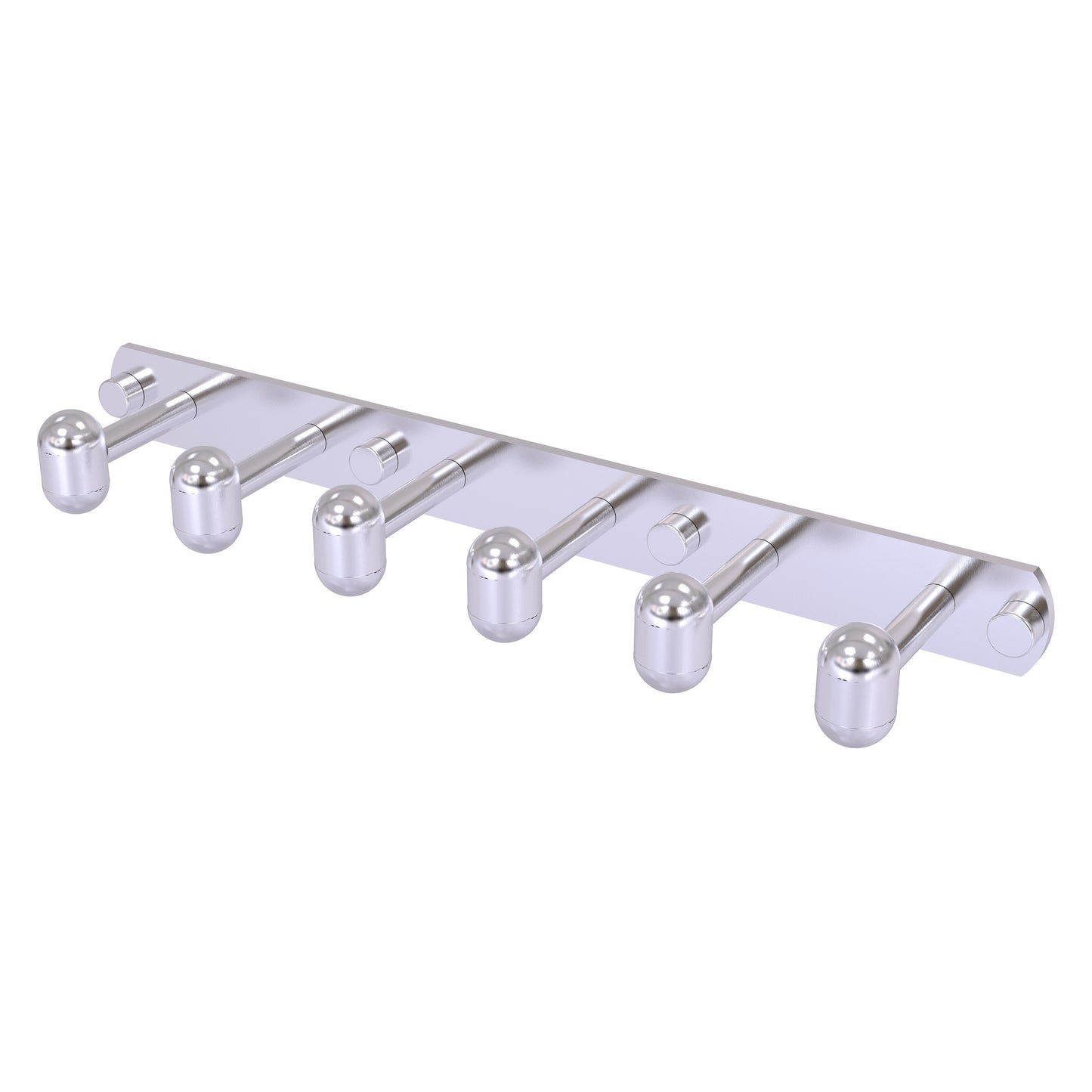 Allied Brass TA-20-6-SCH Tango 6-Position Satin Chrome Tie and Belt Rack