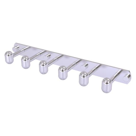 Allied Brass TA-20-6-SCH Tango 6-Position Satin Chrome Tie and Belt Rack