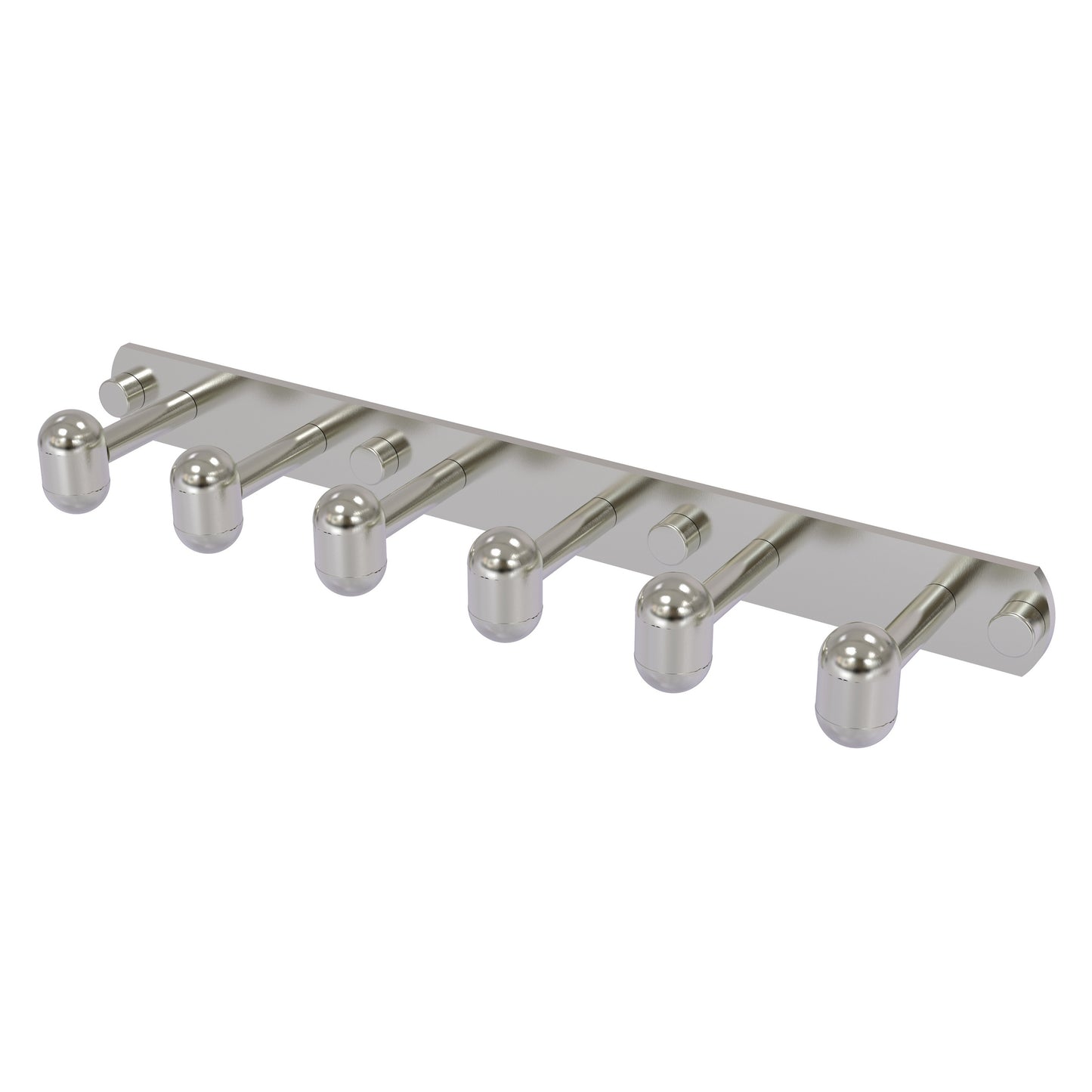 Allied Brass TA-20-6-SN Tango 6-Position Satin Nickel Tie and Belt Rack