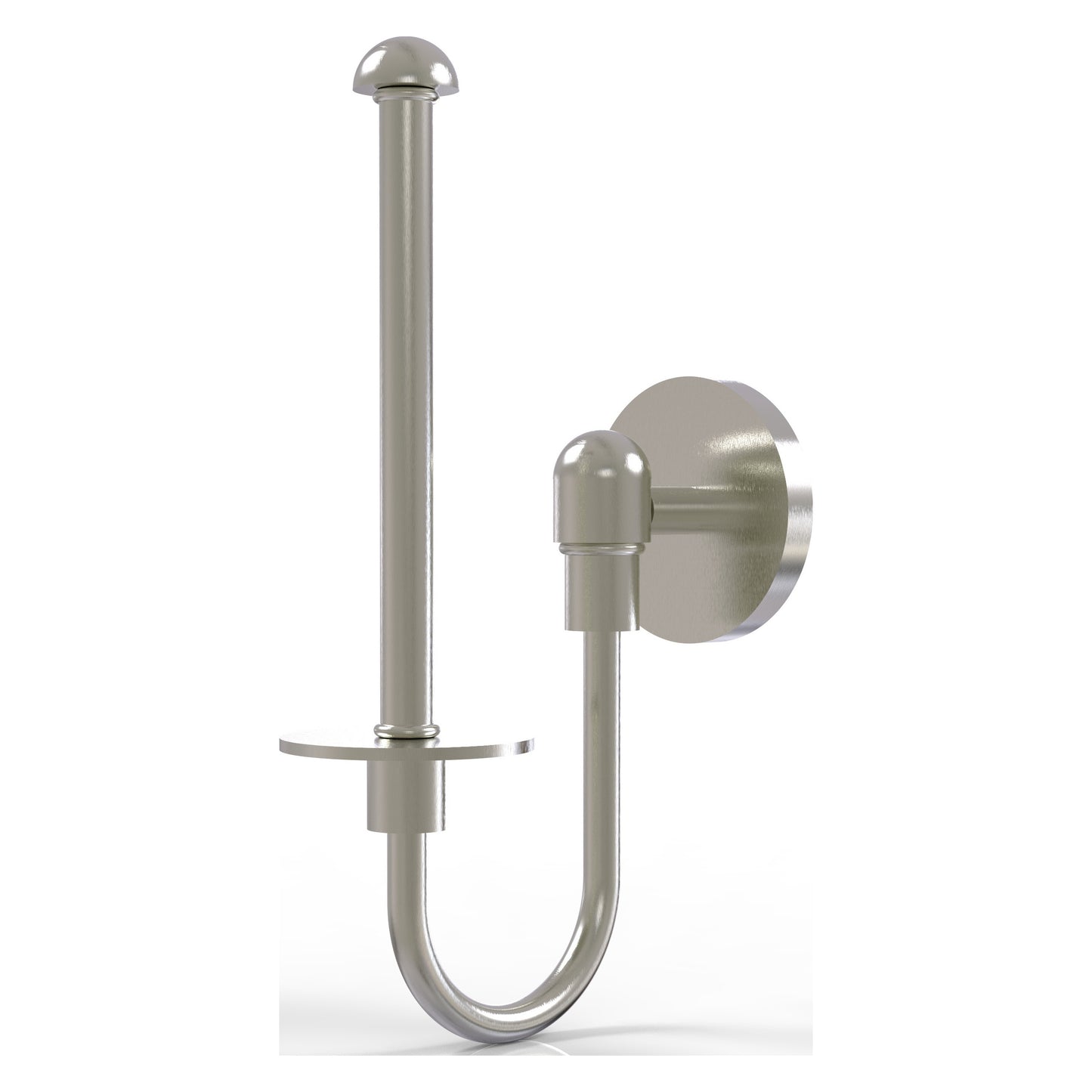 Allied Brass TA-24U-SN Tango Satin Nickel Upright Toilet Tissue Holder