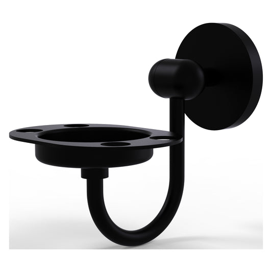 Allied Brass TA-26-BKM Tango Matte Black Tumbler and Toothbrush Holder