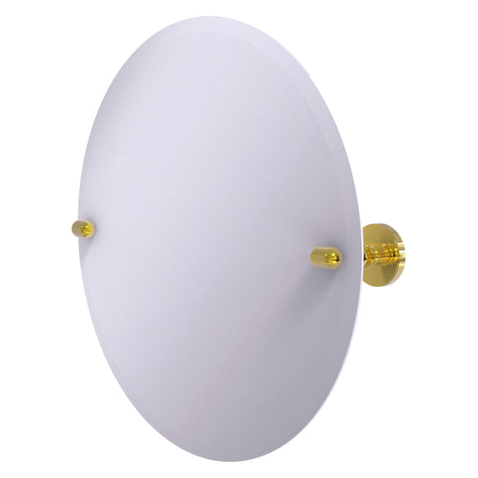 Allied Brass TA-90-PB Tango Polished Brass Round Frameless Tilt Wall Mirror With Beveled Edge