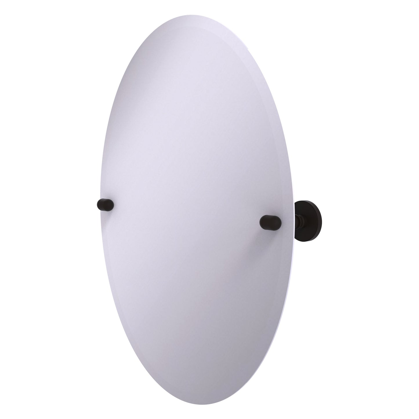 Allied Brass TA-91-ORB Tango Oil Rubbed Bronze Oval Frameless Tilt Wall Mirror With Beveled Edge