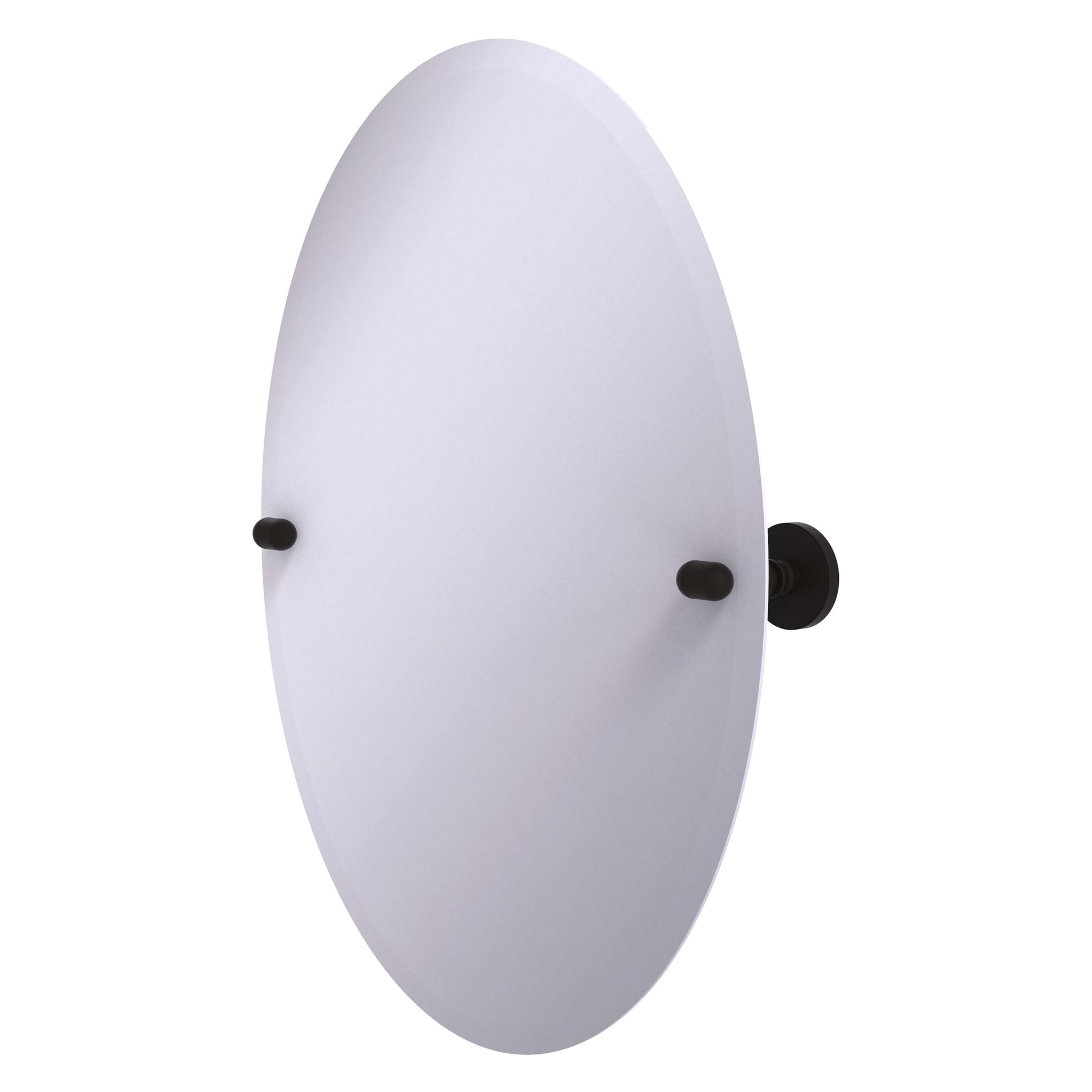 Allied Brass TA-91-ORB Tango Oil Rubbed Bronze Oval Frameless Tilt Wall Mirror With Beveled Edge