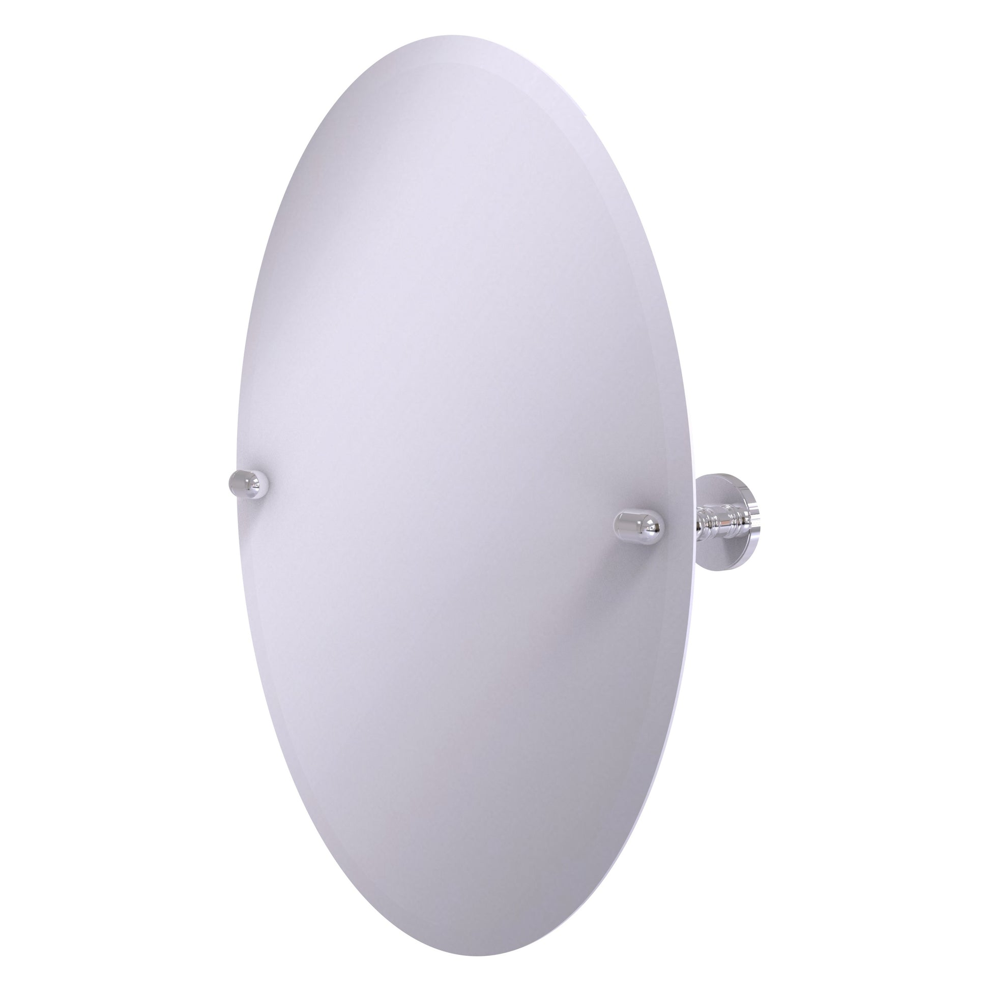 Allied Brass TA-91-PC Tango Polished Chrome Oval Frameless Tilt Wall Mirror With Beveled Edge