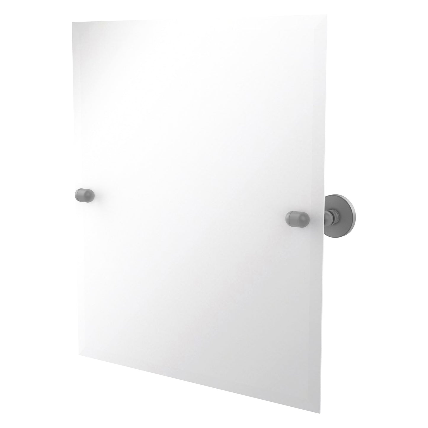 Allied Brass TA-92-GYM Tango Matte Gray Rectangular Frameless Tilt Wall Mirror With Beveled Edge