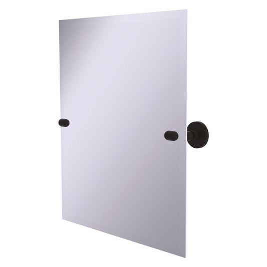 Allied Brass TA-92-ORB Tango Oil Rubbed Bronze Rectangular Frameless Tilt Wall Mirror With Beveled Edge