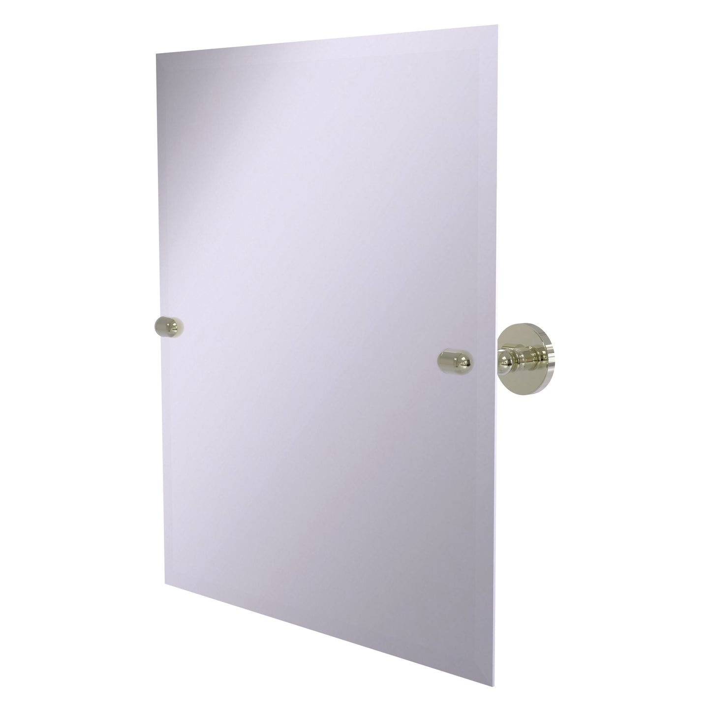 Allied Brass TA-92-PNI Tango Polished Nickel Rectangular Frameless Tilt Wall Mirror With Beveled Edge