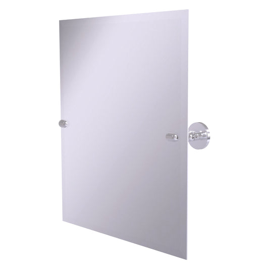 Allied Brass TA-92-SCH Tango Satin Chrome Rectangular Frameless Tilt Wall Mirror With Beveled Edge