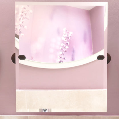 Allied Brass TA-92-VB Tango Venetian Bronze Rectangular Frameless Tilt Wall Mirror With Beveled Edge