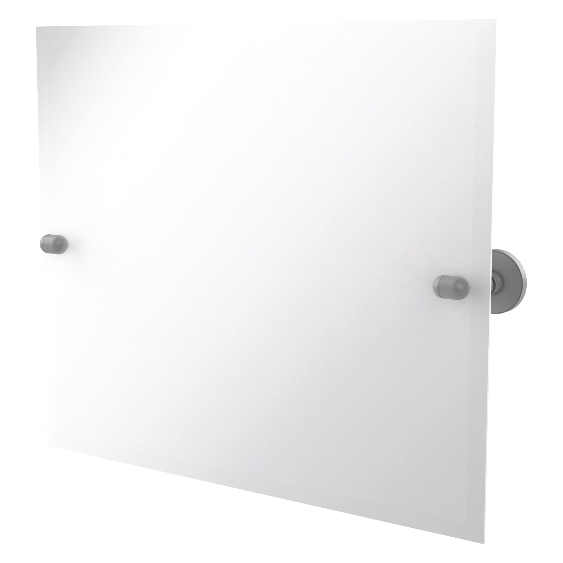 Allied Brass TA-93-GYM Tango Matte Gray Rectangular Landscape Frameless Tilt Wall Mirror With Beveled Edge