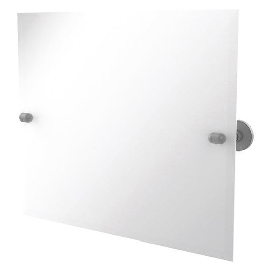 Allied Brass TA-93-GYM Tango Matte Gray Rectangular Landscape Frameless Tilt Wall Mirror With Beveled Edge