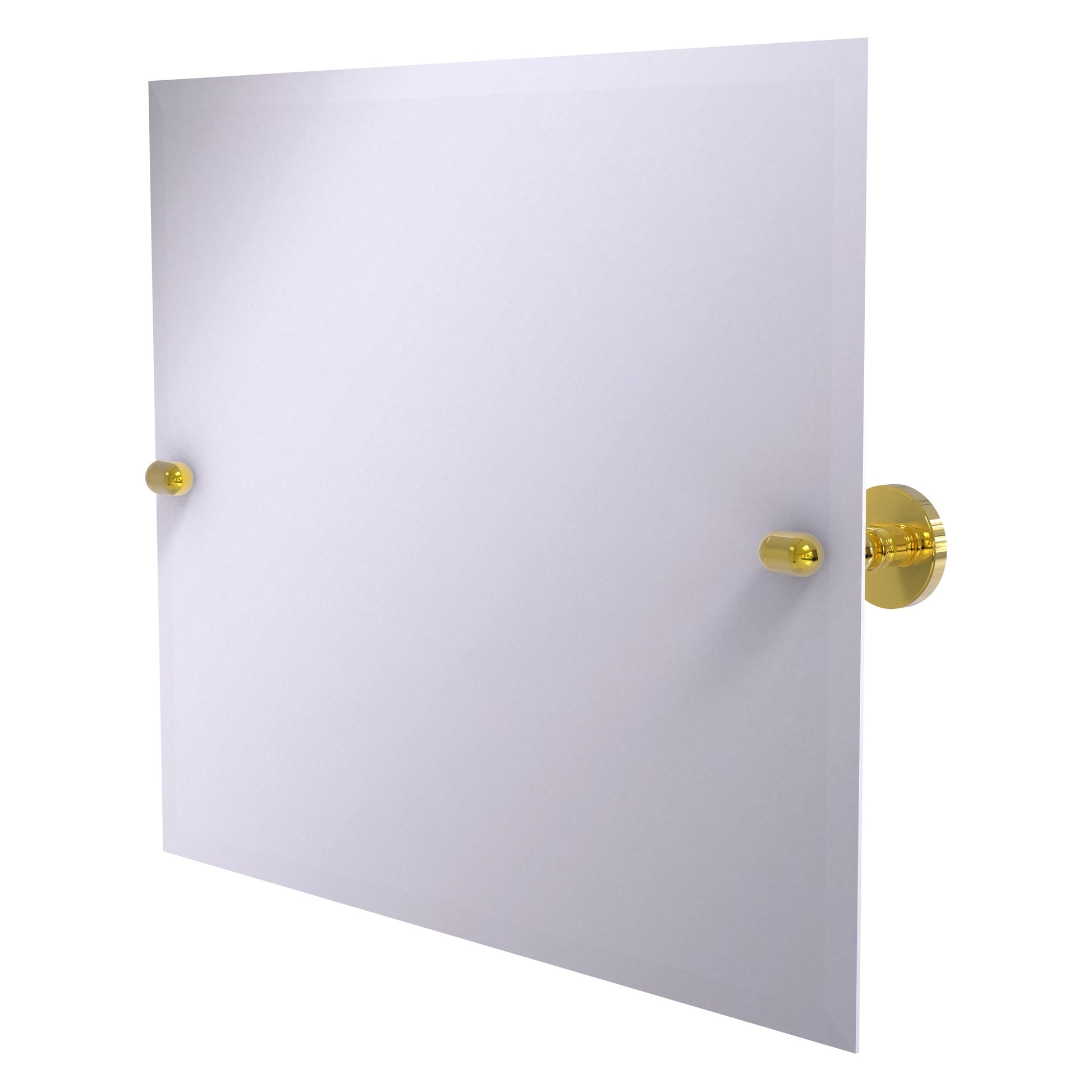 Allied Brass TA-93-PB Tango Polished Brass Rectangular Landscape Frameless Tilt Wall Mirror With Beveled Edge