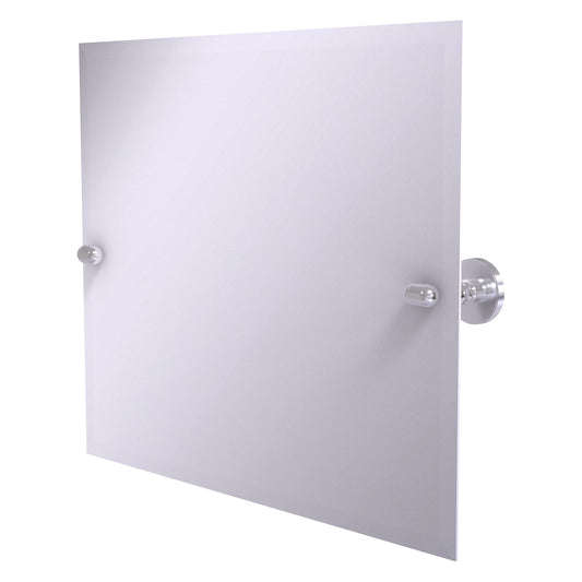 Allied Brass TA-93-SCH Tango Satin Chrome Rectangular Landscape Frameless Tilt Wall Mirror With Beveled Edge