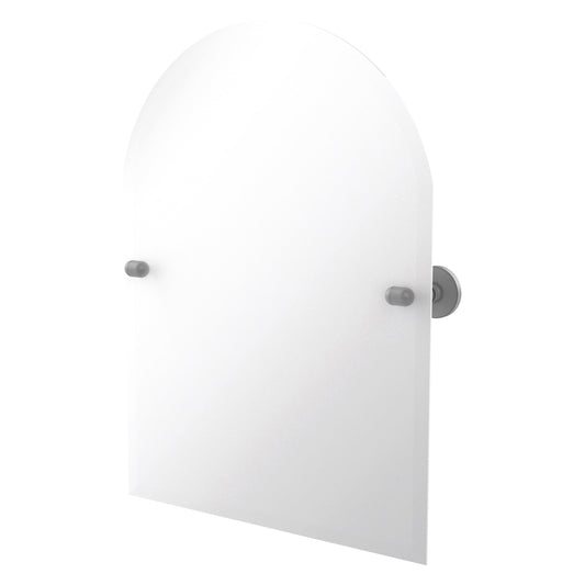 Allied Brass TA-94-GYM Tango Matte Gray Arched Top Tilt Wall Mirror With Beveled Edge