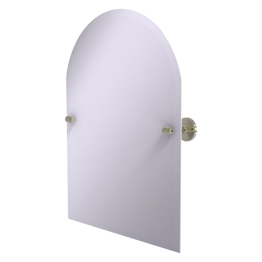 Allied Brass TA-94-PNI Tango Polished Nickel Arched Top Tilt Wall Mirror With Beveled Edge