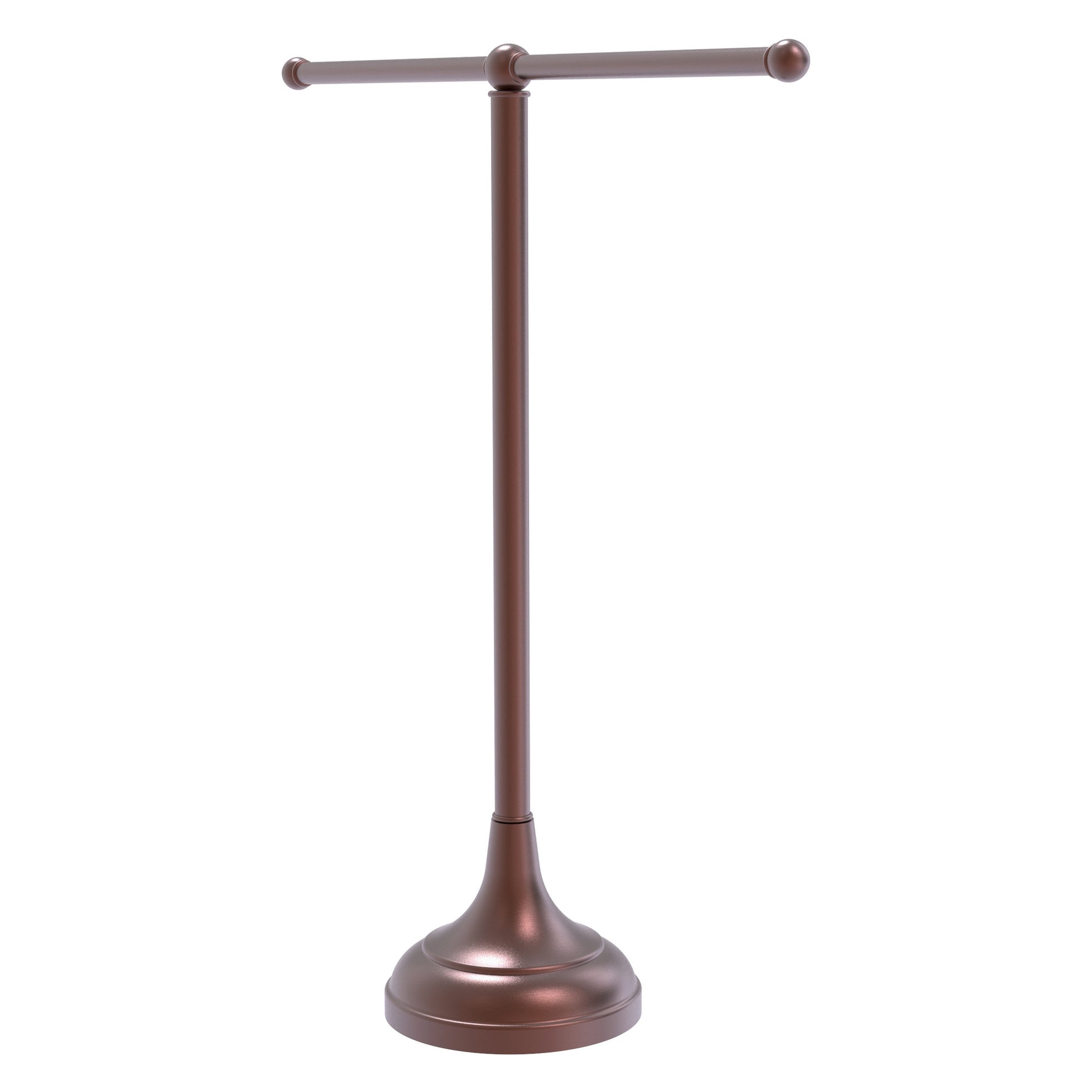 Allied Brass TB-10-CA 2-Arm Antique Copper Freestanding Vanity Top Guest Towel Holder