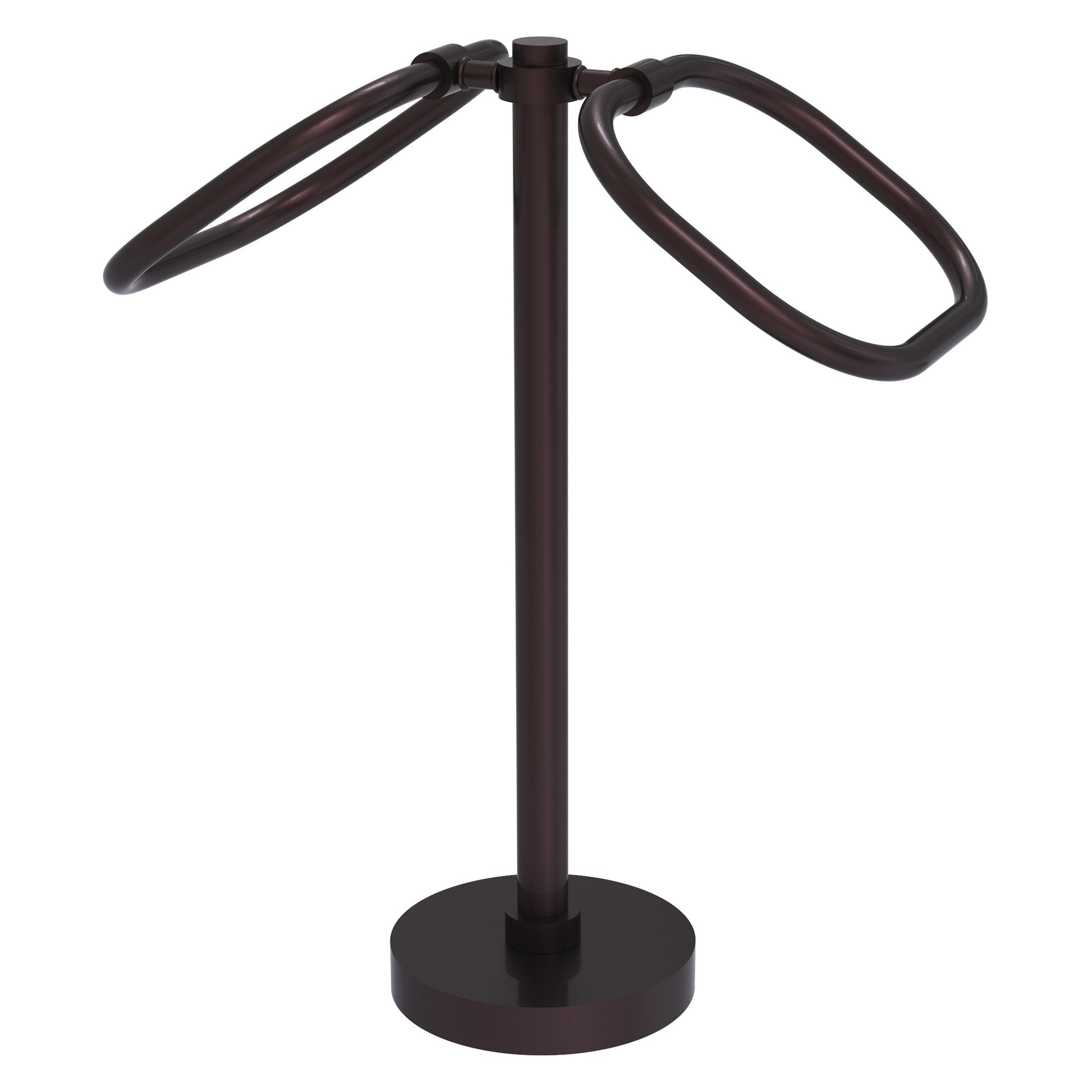 Allied Brass TB-20-ABZ 2-Ring Antique Bronze Oval Guest Towel Holder