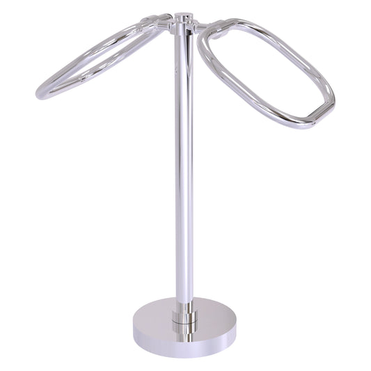 Allied Brass TB-20-PC 2-Ring Polished Chrome Oval Guest Towel Holder