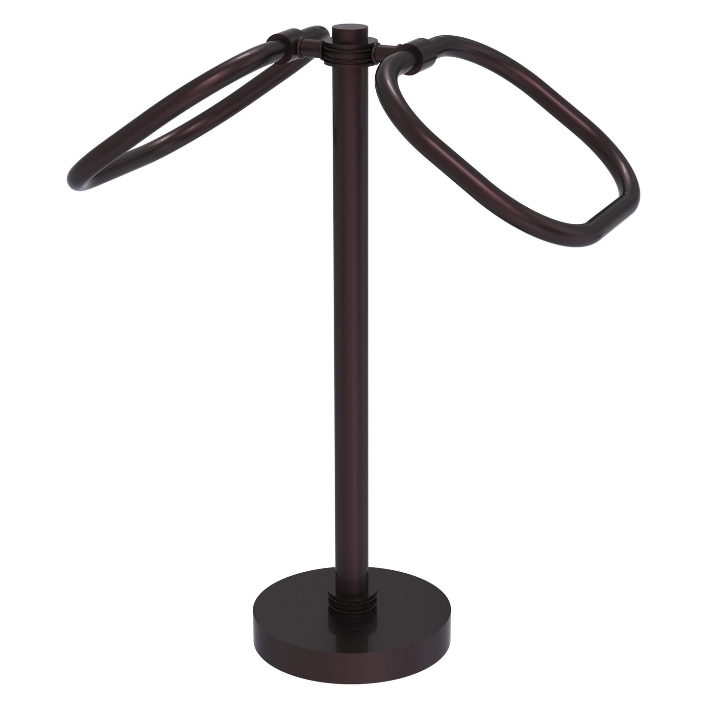 Allied Brass TB-20D-ABZ 2-Ring Antique Bronze Oval Guest Towel Holder