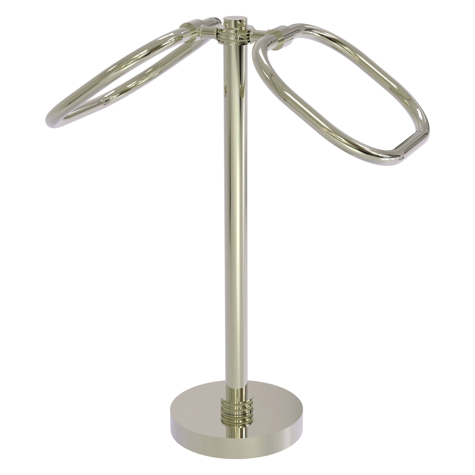 Allied Brass TB-20D-PNI 2-Ring Polished Nickel Oval Guest Towel Holder