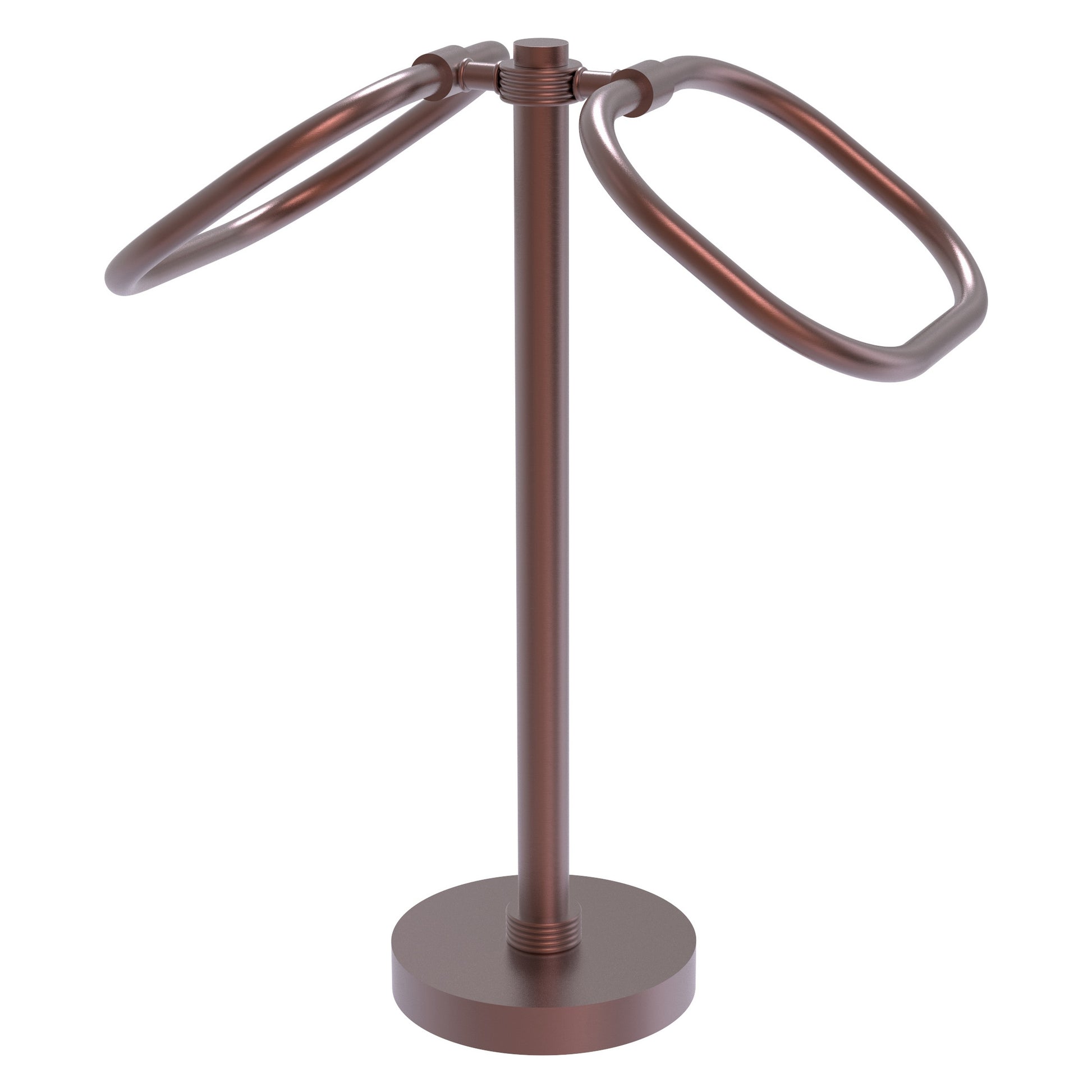 Allied Brass TB-20G-CA 2-Ring Antique Copper Oval Guest Towel Holder