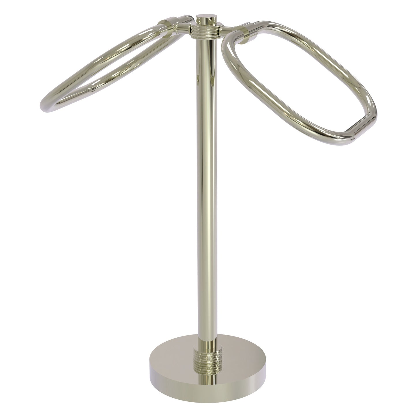 Allied Brass TB-20G-PNI 2-Ring Polished Nickel Oval Guest Towel Holder