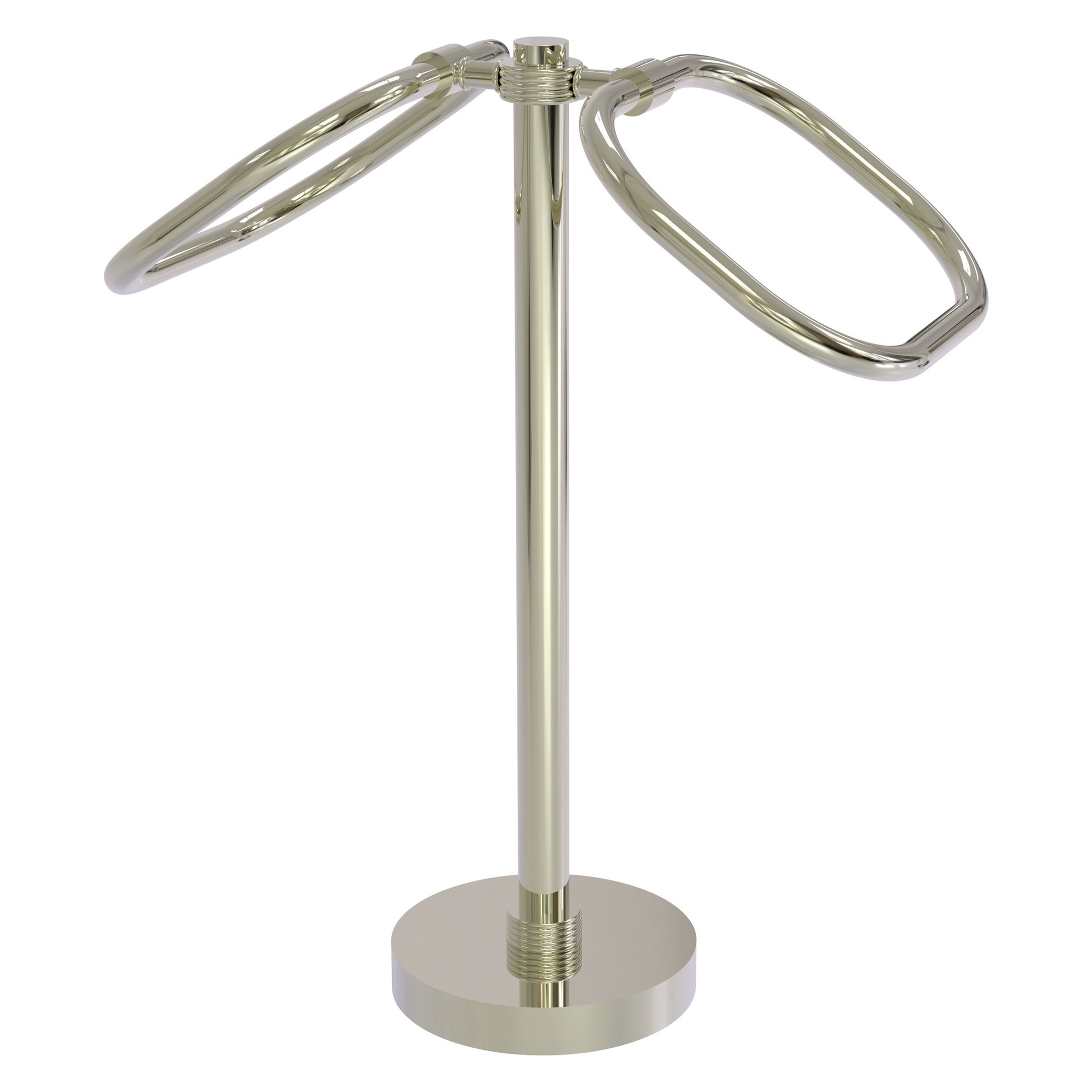 Allied Brass TB-20G-PNI 2-Ring Polished Nickel Oval Guest Towel Holder