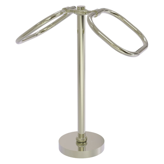 Allied Brass TB-20T-PNI 2-Ring Polished Nickel Oval Guest Towel Holder