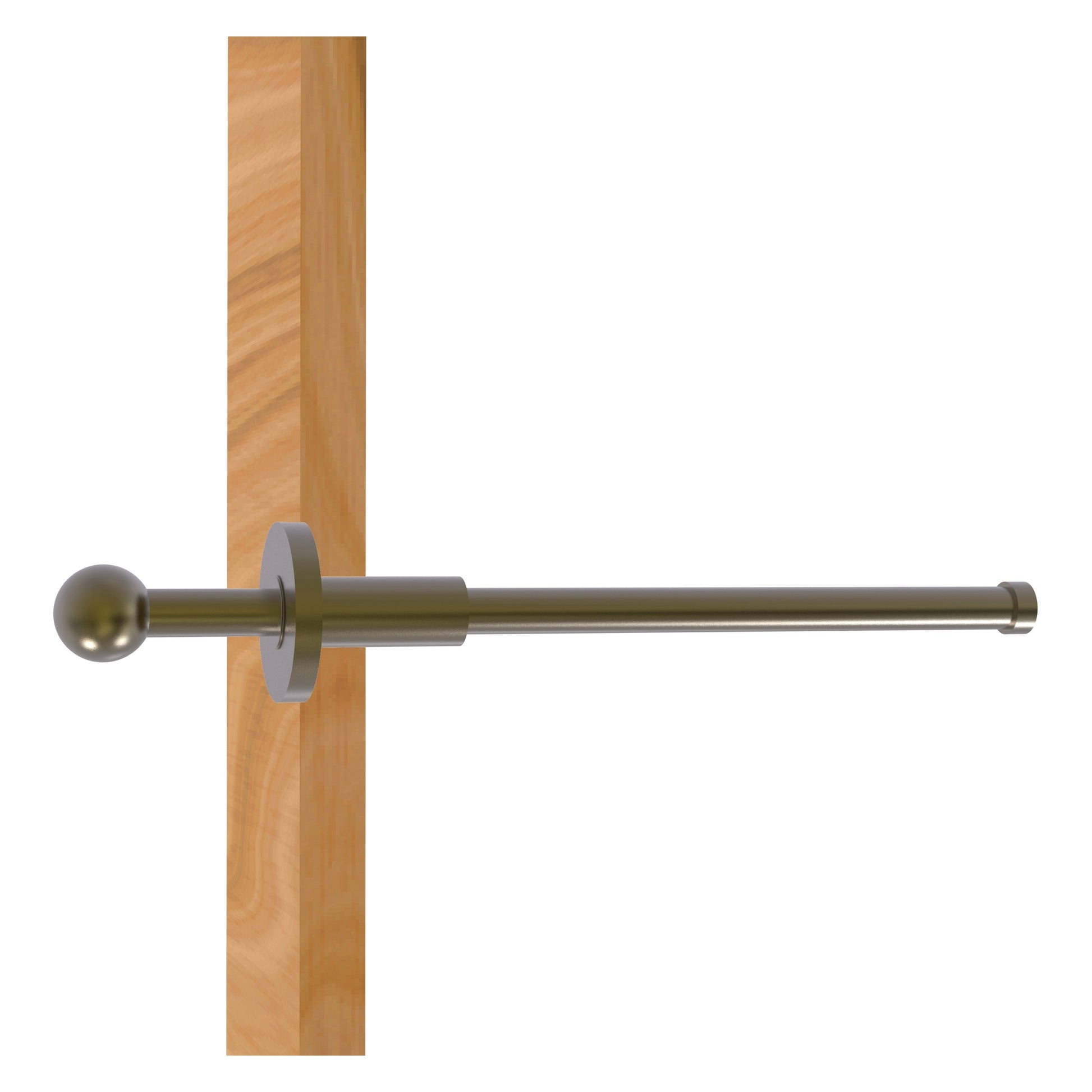 Allied Brass TD-23-ABR Antique Brass Traditional Retractable Pullout Garment Rod