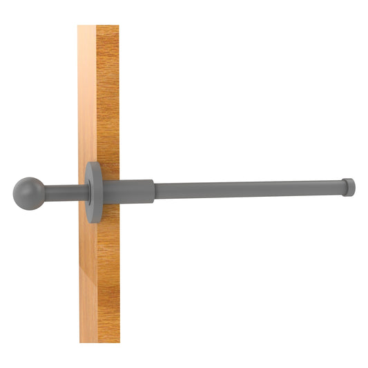 Allied Brass TD-23-GYM Matte Gray Traditional Retractable Pullout Garment Rod