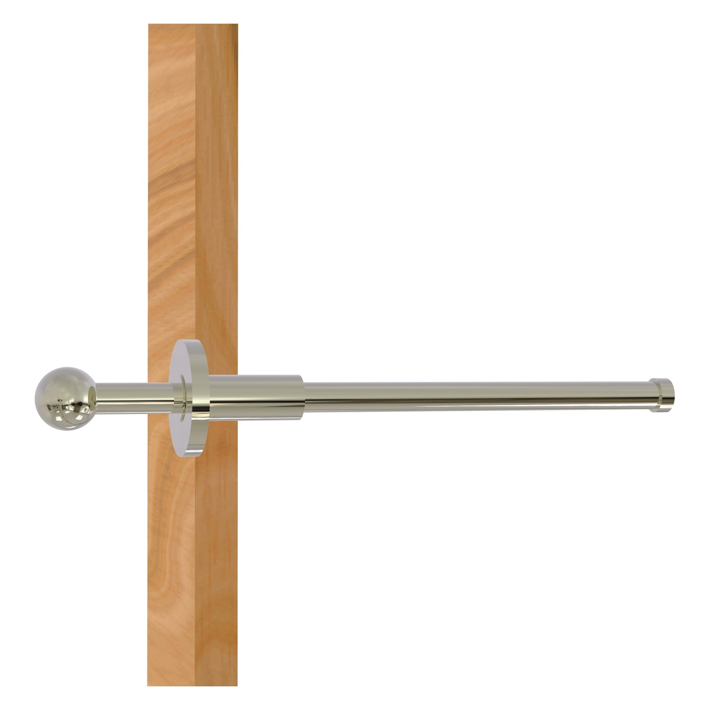 Allied Brass TD-23-PNI Polished Nickel Traditional Retractable Pullout Garment Rod