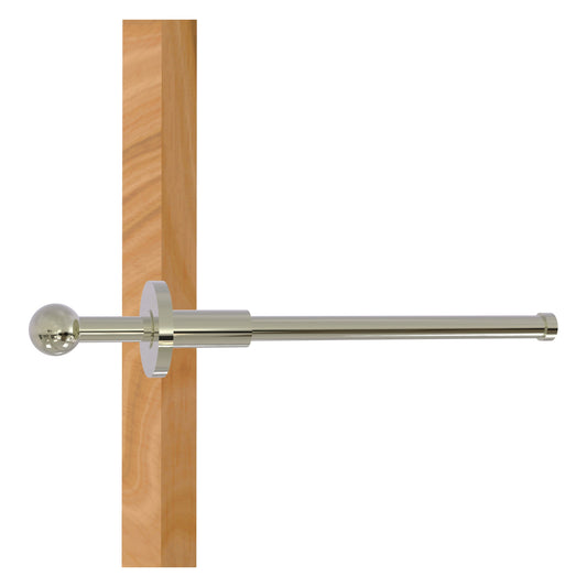 Allied Brass TD-23-PNI Polished Nickel Traditional Retractable Pullout Garment Rod