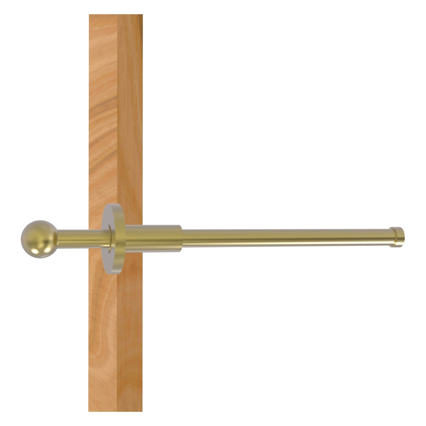 Allied Brass TD-23-SBR Satin Brass Traditional Retractable Pullout Garment Rod