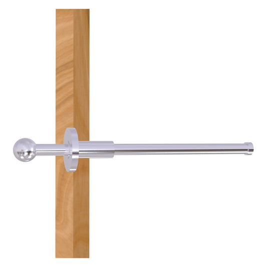 Allied Brass TD-23-SCH Satin Chrome Traditional Retractable Pullout Garment Rod