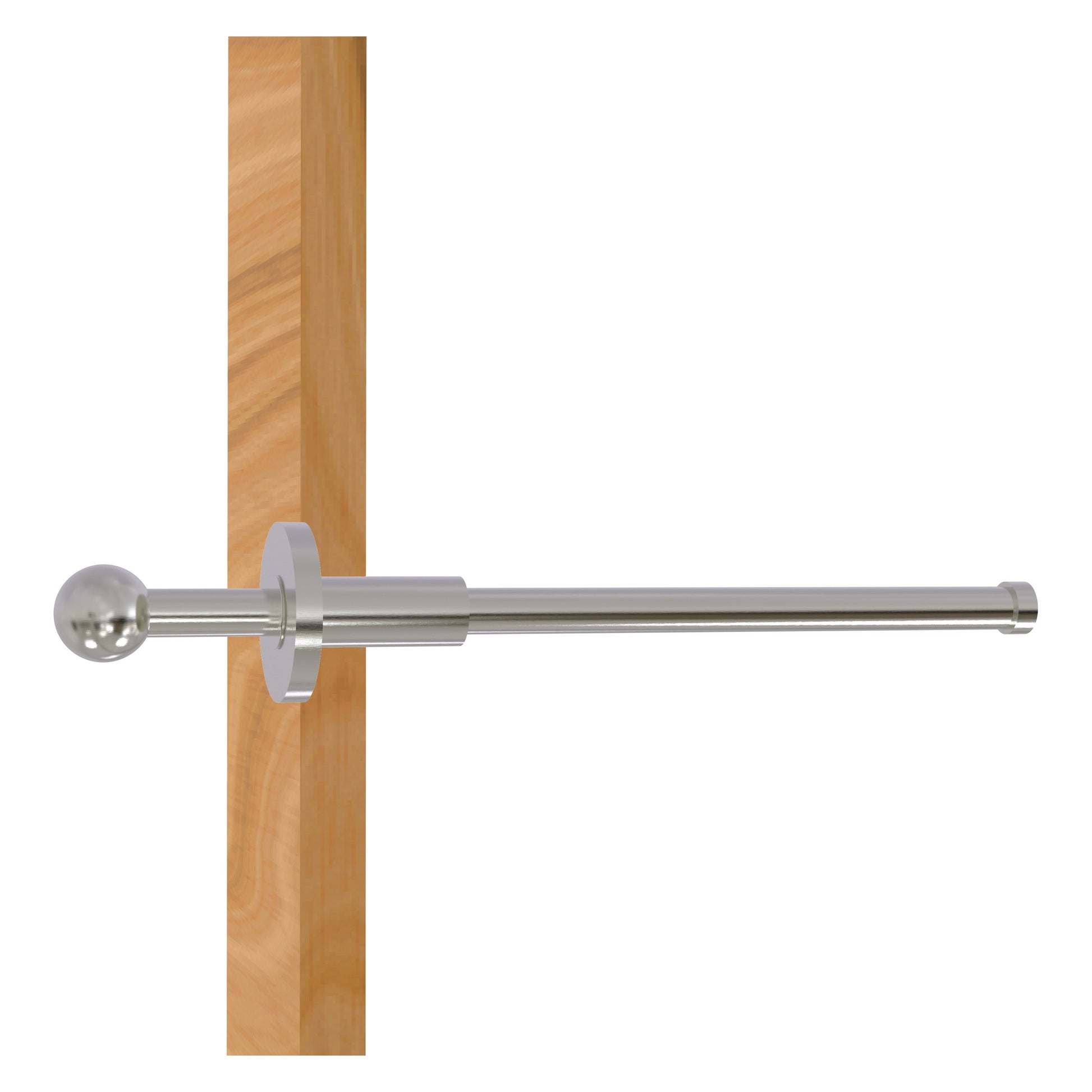 Allied Brass TD-23-SN Satin Nickel Traditional Retractable Pullout Garment Rod