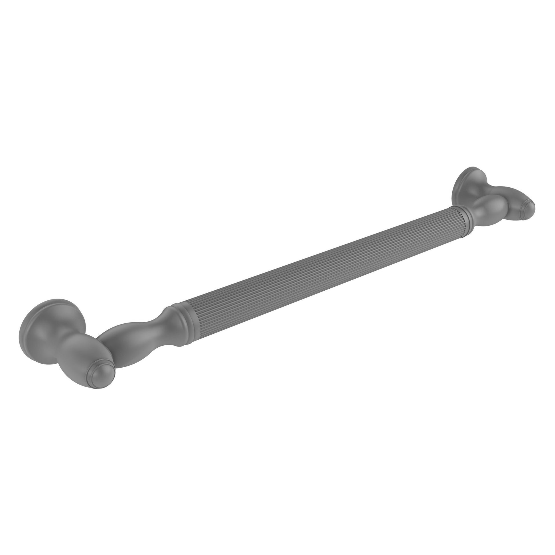 Allied Brass TD-GRR-24-GYM 24" Matte Gray Reeded Grab Bar