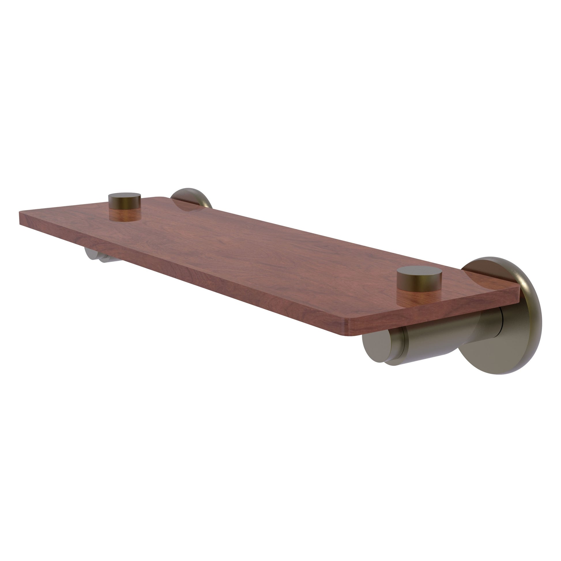 Allied Brass TR-1-16-IRW-ABR Tribecca 16" Antique Brass Solid IPE Ironwood Shelf
