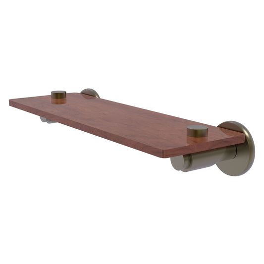 Allied Brass TR-1-16-IRW-ABR Tribecca 16" Antique Brass Solid IPE Ironwood Shelf