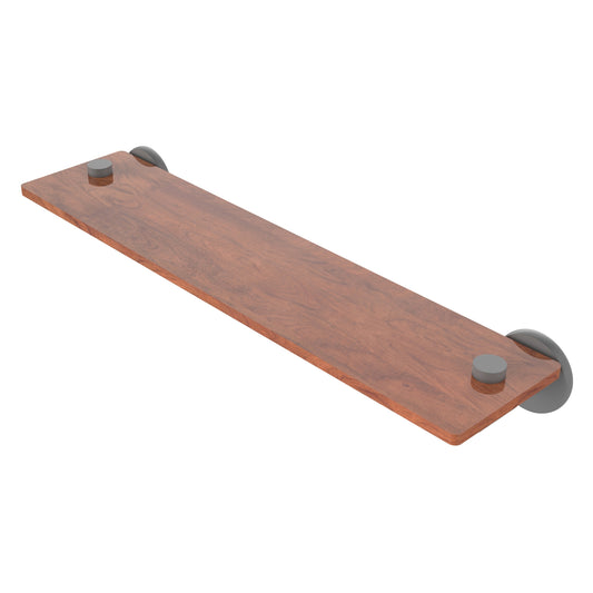 Allied Brass TR-1-16-IRW-GYM Tribecca 16" Matte Gray Solid IPE Ironwood Shelf