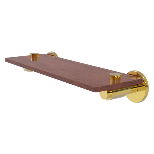 Allied Brass TR-1-16-IRW-PB Tribecca 16" Polished Brass Solid IPE Ironwood Shelf